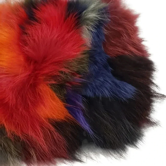 Desmo Italian Colofrul Fur Purse - Picture 2 of 4